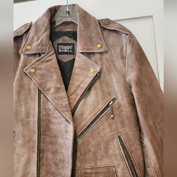 Aged Straight to Hell "Commando" Moto Jacket - Picture 4 of 12